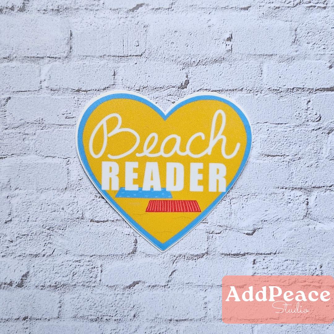 Beach Reader Vinyl Sticker for Romance Readers