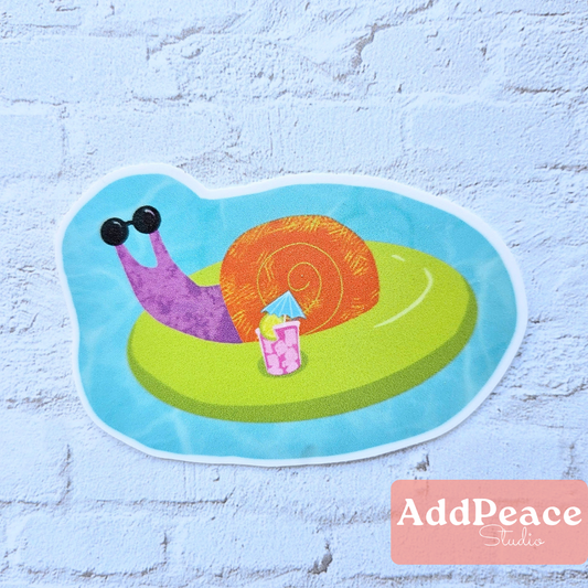 Snail Pool Float Sticker | Cute Summer Snail Vinyl Sticker