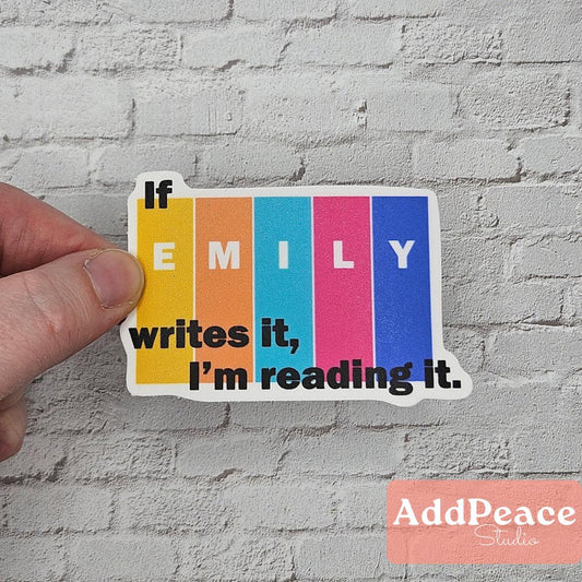 Emily Henry Book Lover Sticker: Waterproof Vinyl Decal