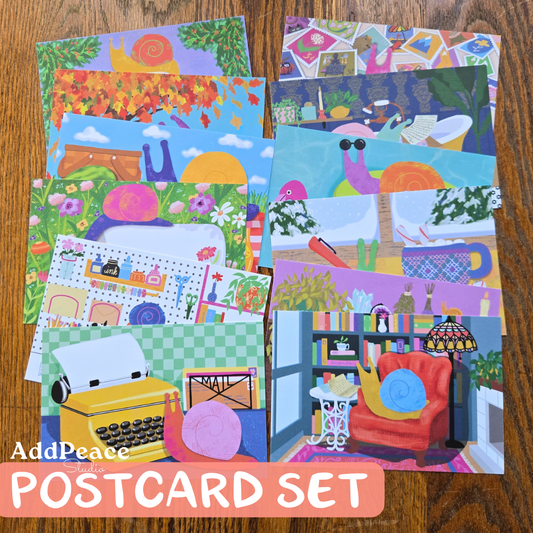 Snail Mail Illustrated Postcards | Set of 12