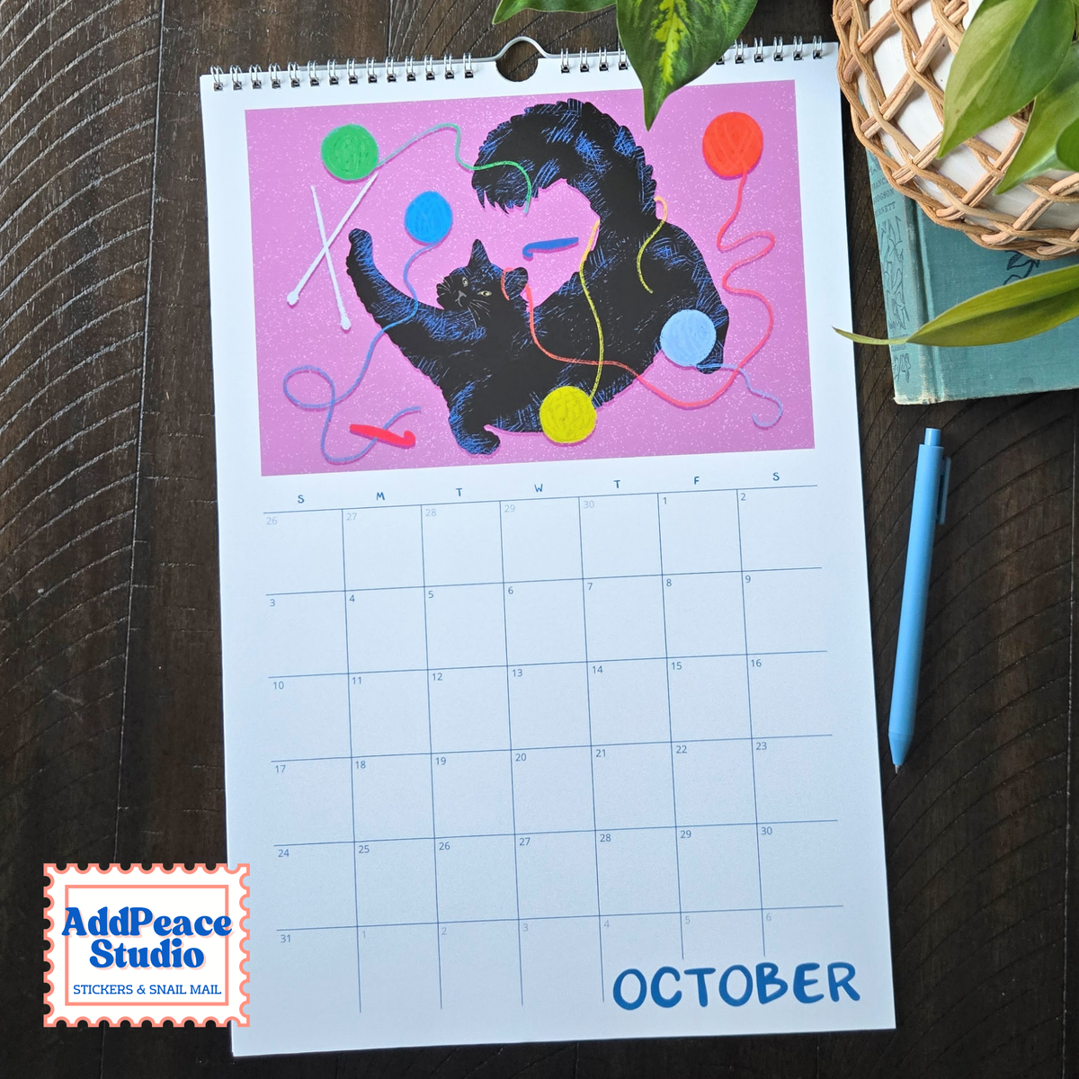 2027 Cats and Crafts Wall Calendar