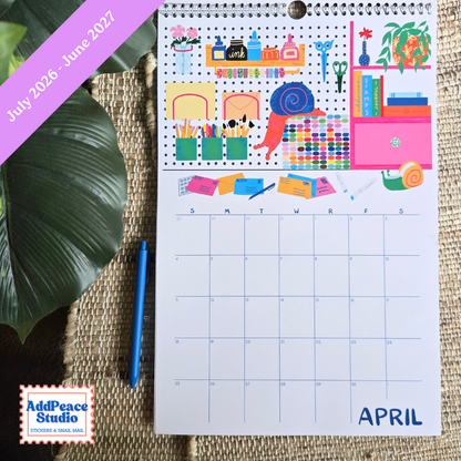 2026-2027 Snail Mail Illustrated Wall Calendar