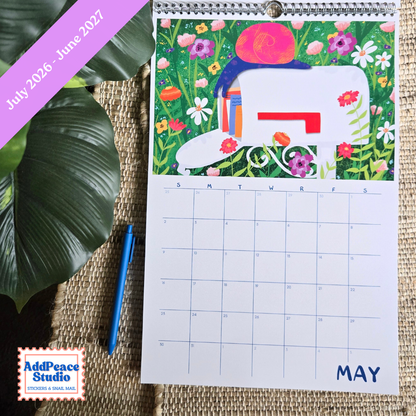 2026-2027 Snail Mail Illustrated Wall Calendar