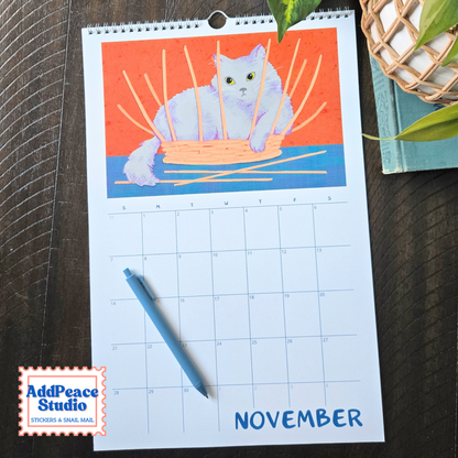 2027 Cats and Crafts Wall Calendar