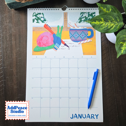 2027 Snail Mail Wall Calendar