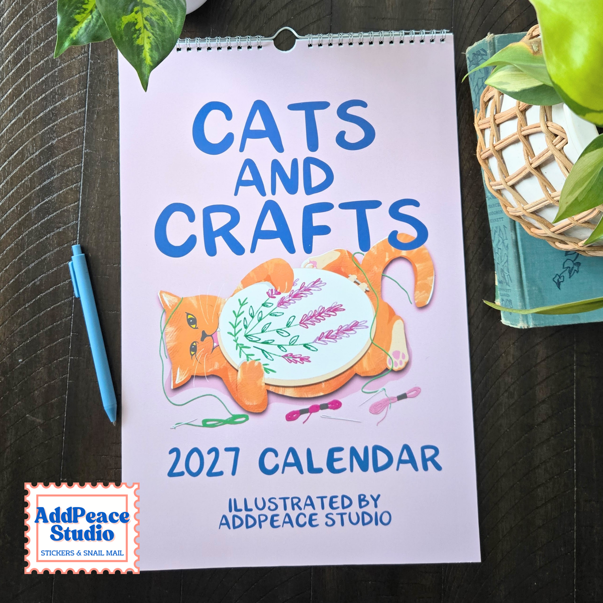 2027 Cats and Crafts Wall Calendar