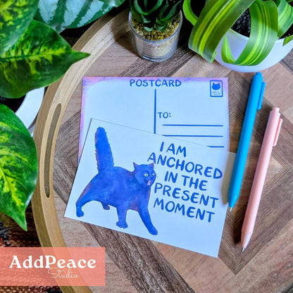 Funny Cat Affirmations 10 Postcard Set