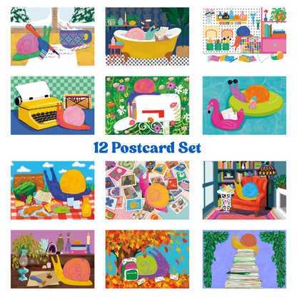 Snail Mail Illustrated Postcards | Set of 12