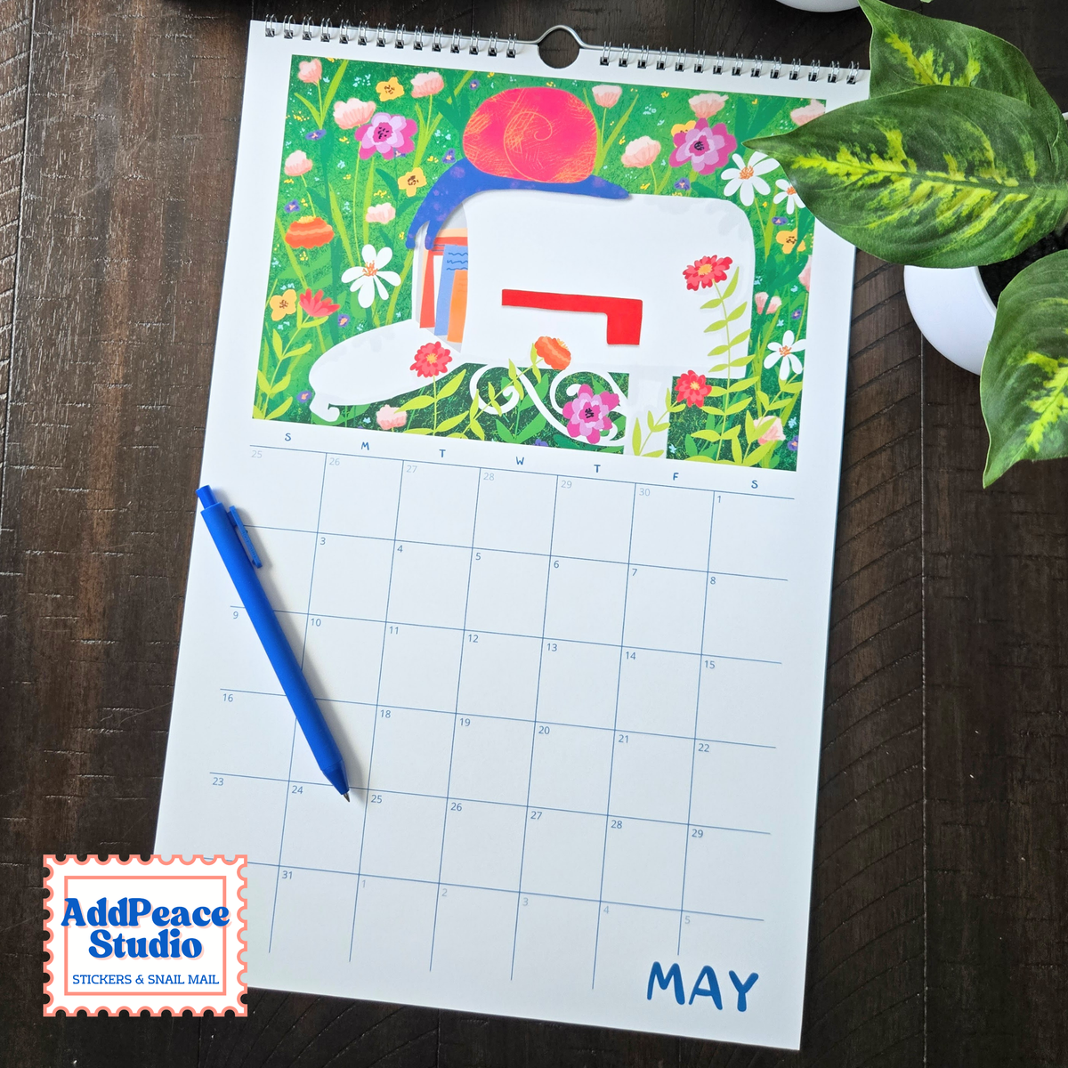 2027 Snail Mail Wall Calendar