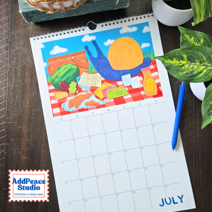 2027 Snail Mail Wall Calendar
