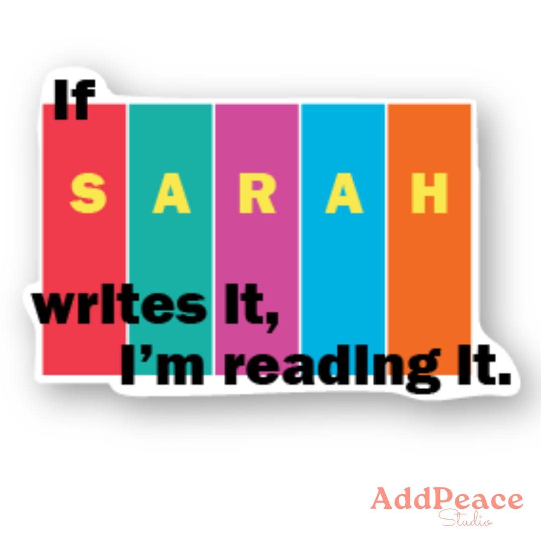 Sarah J. Maas Fan Sticker: Bookish Reader Vinyl Decal