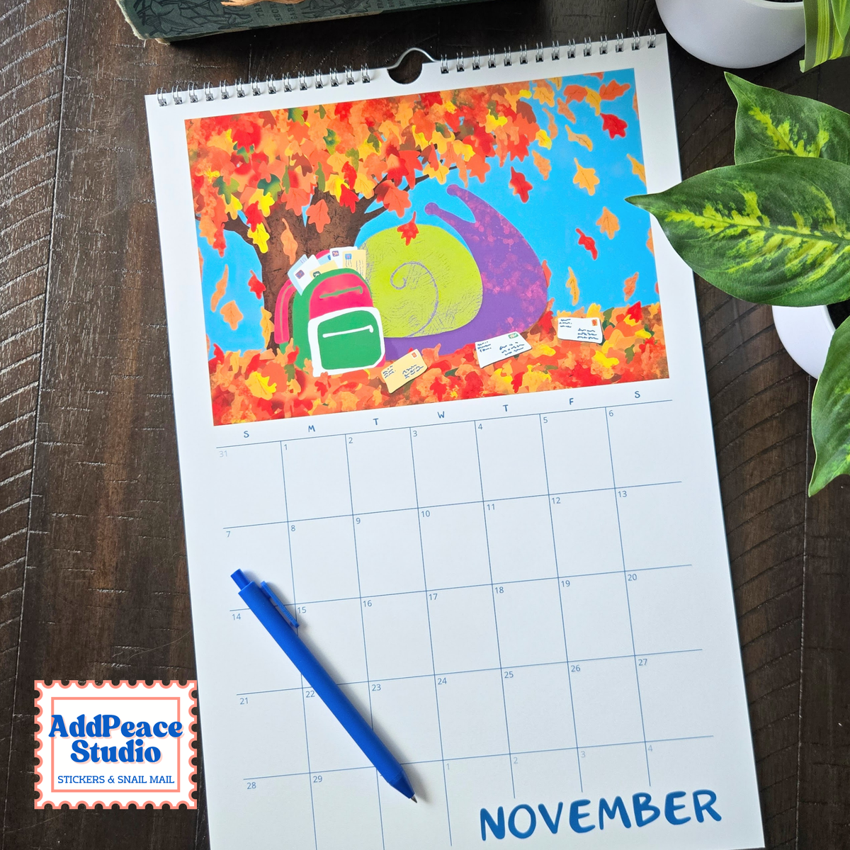 2027 Snail Mail Wall Calendar