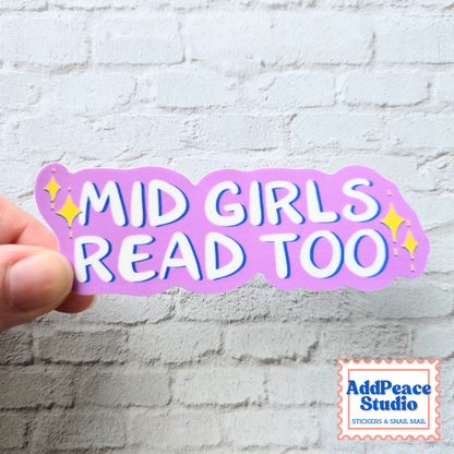 Mid Girls Read Too Funny Hot Girls Read Spoof Vinyl Sticker