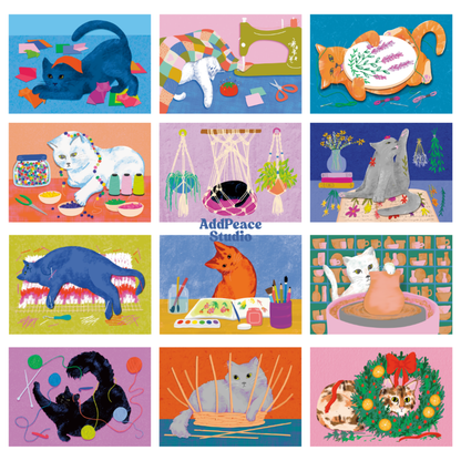 2027 Cats and Crafts Wall Calendar