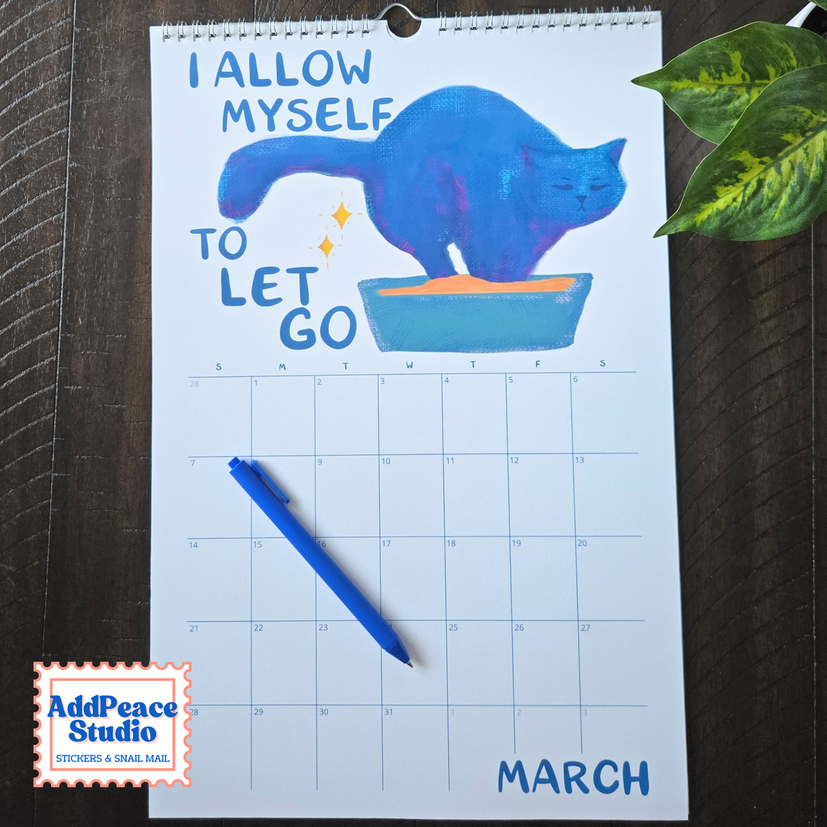 2027 Meowtivational Cat Affirmation Wall Calendar