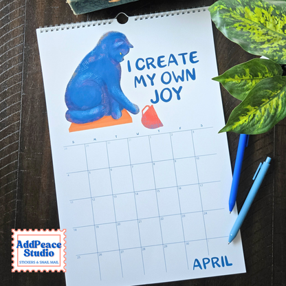 2027 Meowtivational Cat Affirmation Wall Calendar