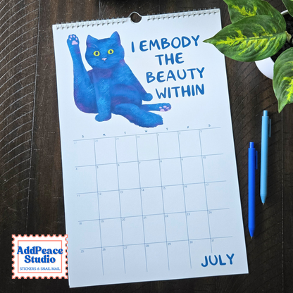 2027 Meowtivational Cat Affirmation Wall Calendar