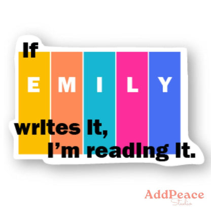 Emily Henry Book Lover Sticker: Waterproof Vinyl Decal