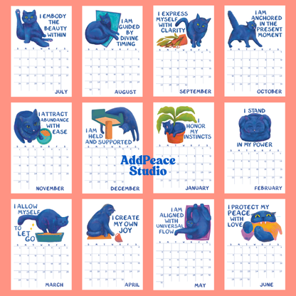 2027 Meowtivational Cat Affirmation Wall Calendar
