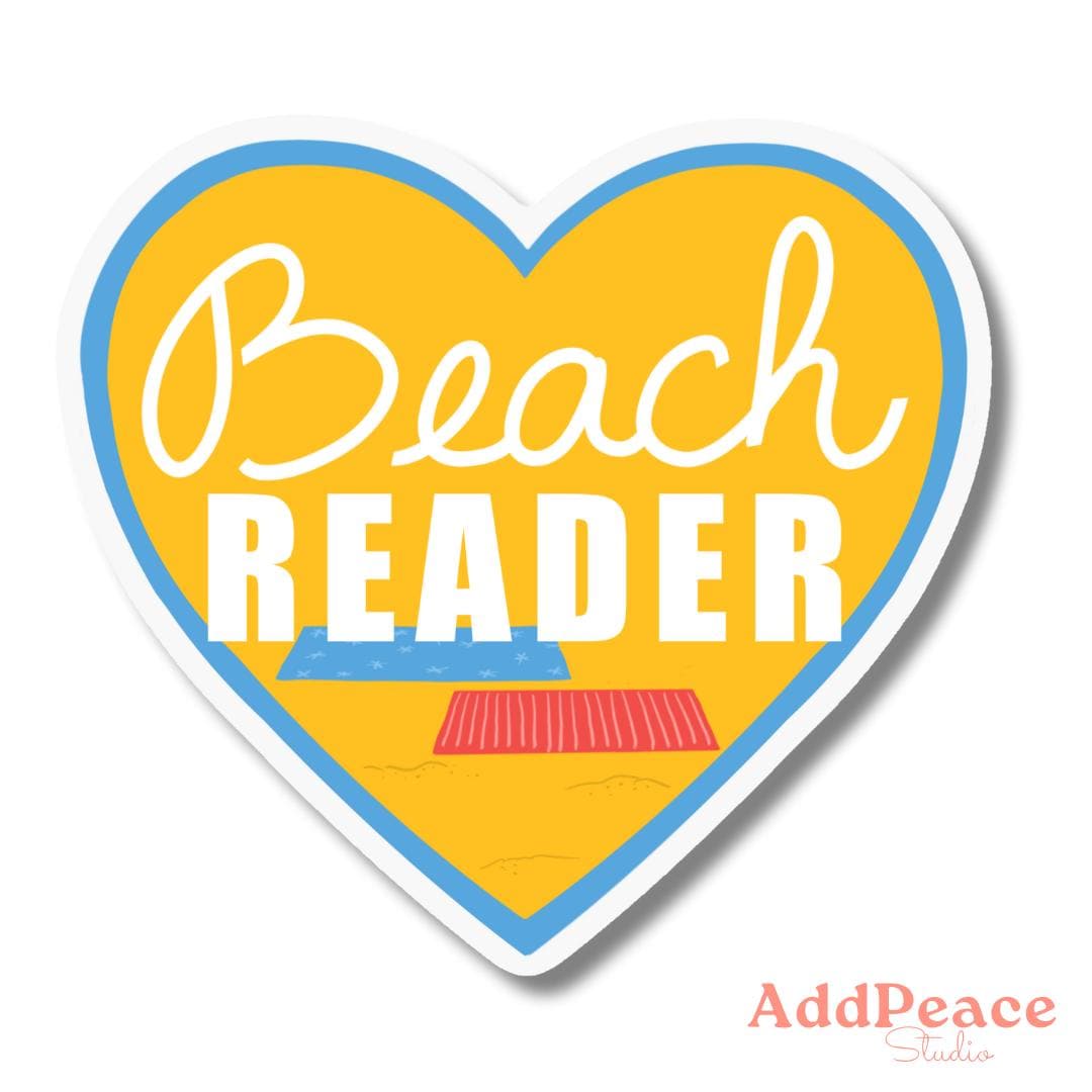 Beach Reader Vinyl Sticker for Romance Readers