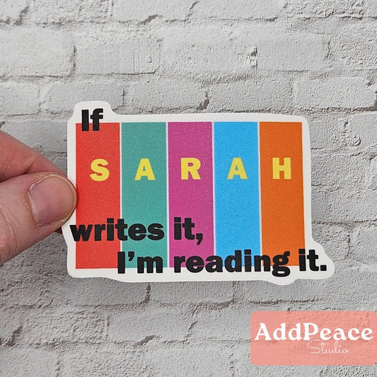 Sarah J. Maas Fan Sticker: Bookish Reader Vinyl Decal