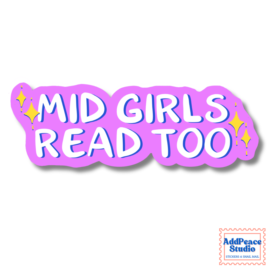 Mid Girls Read Too Funny Hot Girls Read Spoof Vinyl Sticker