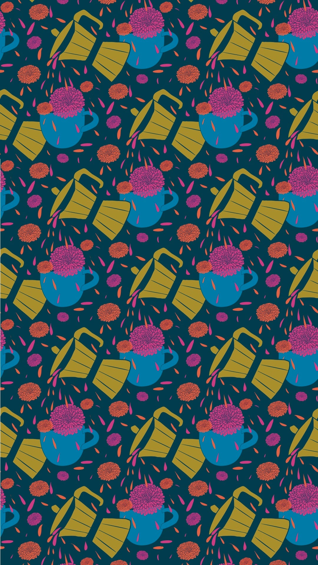 Moka Flowers Phone Wallpaper