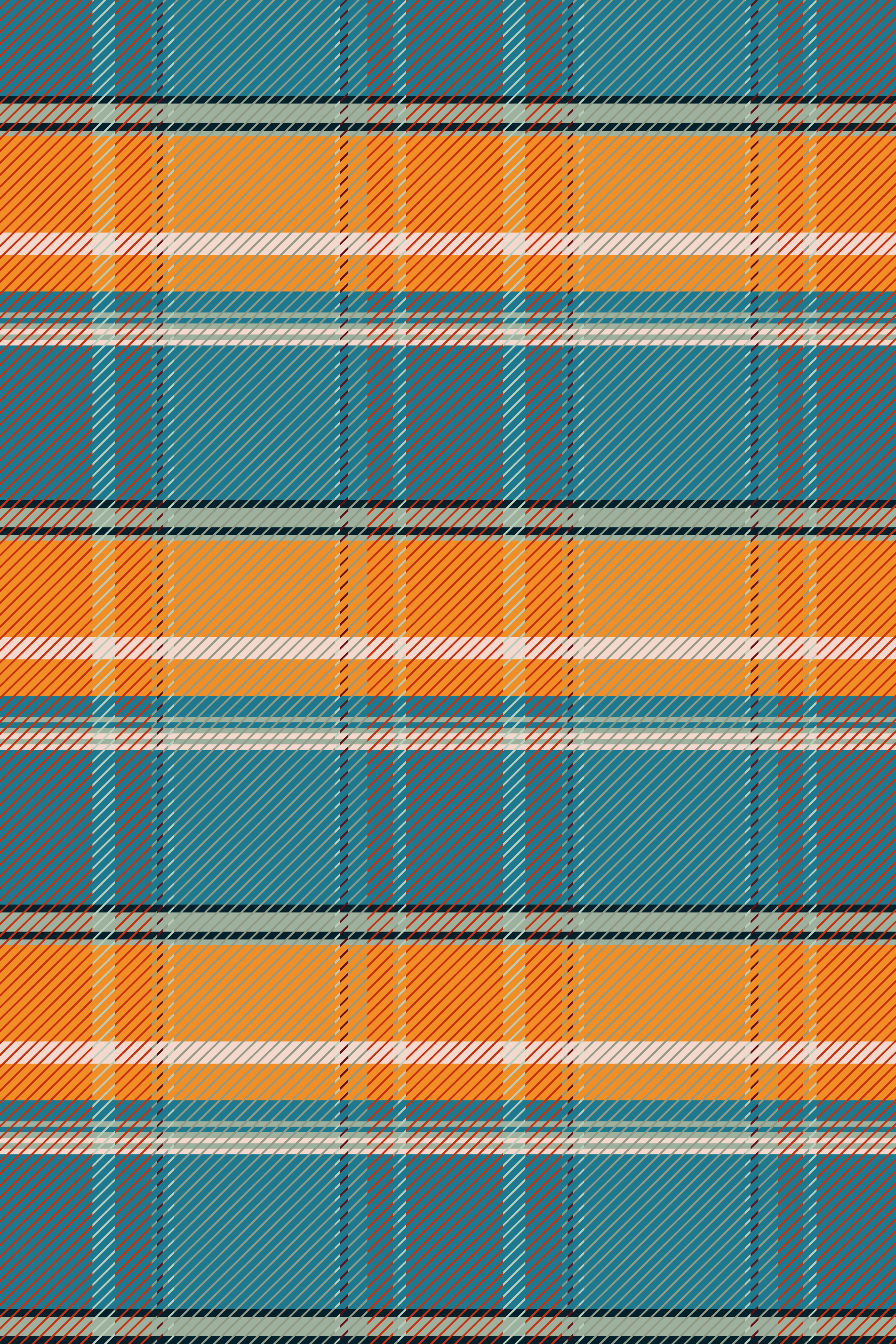 Bright Pumpkin Plaid Phone Wallpaper