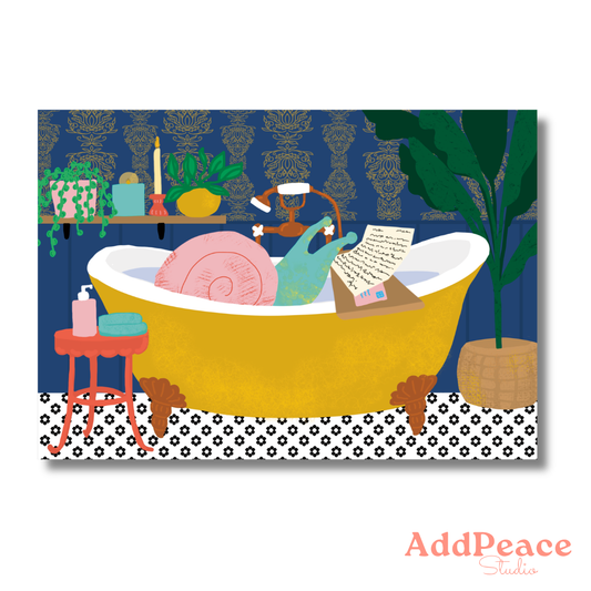 Snail Mail Sticker | Snail Reading Letters in Bathtub Vinyl