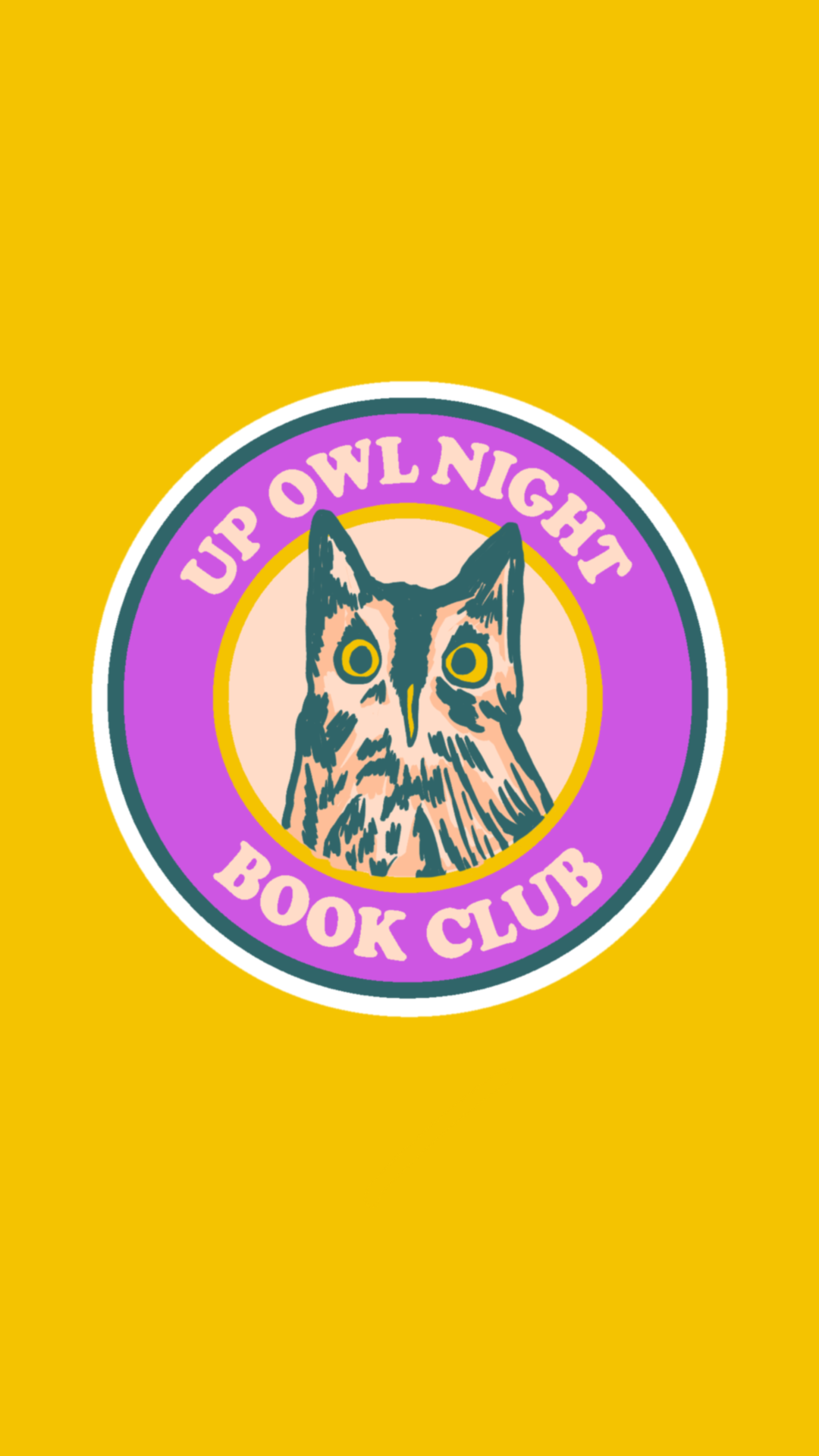 Up Owl Night Book Club Phone Wallpaper