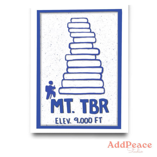 MT. TBR Hiking Your Bookstack Vinyl Sticker for Avid Readers