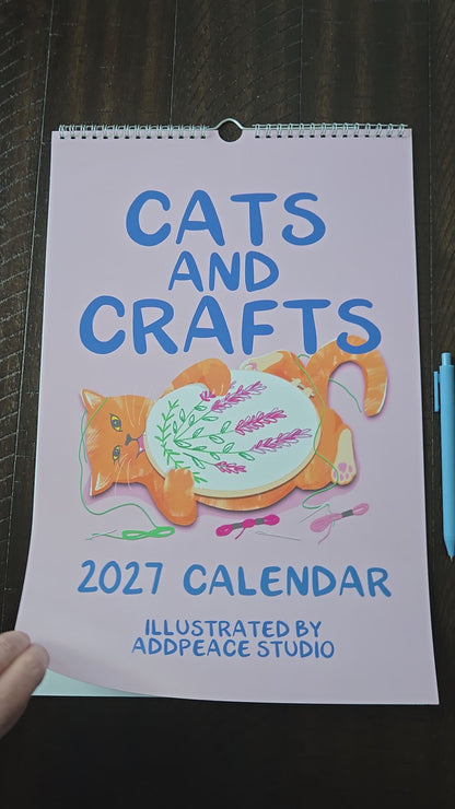 2027 Cats and Crafts Wall Calendar