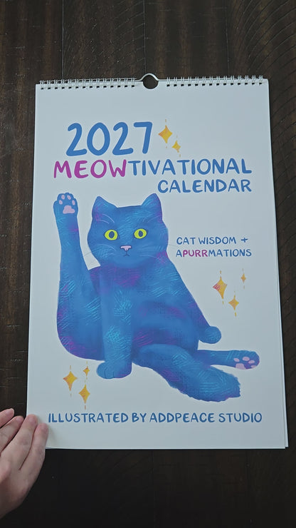 2027 Meowtivational Cat Affirmation Wall Calendar