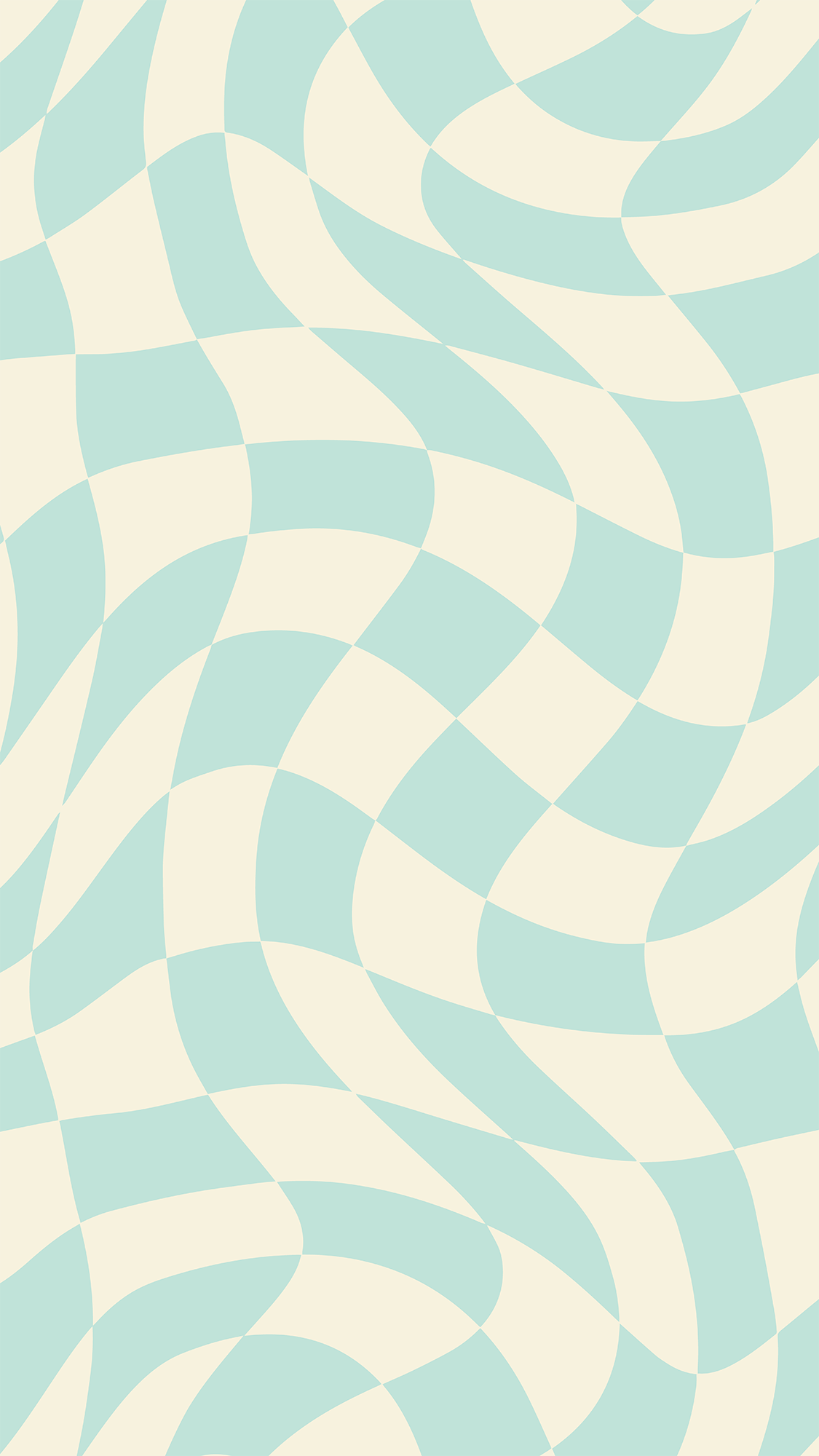 Wavy Check Mint Phone Wallpaper